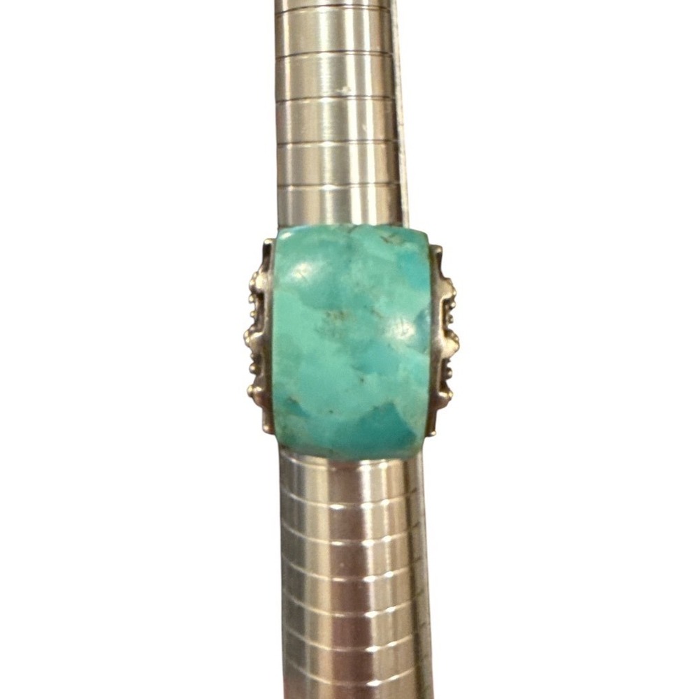 Barse Ring Womens Size 8 Turquoise Sterling Silver 925 Statement Fan Design